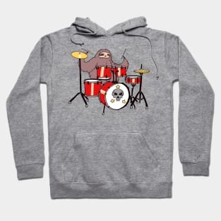 Drum Set Sloth Hoodie